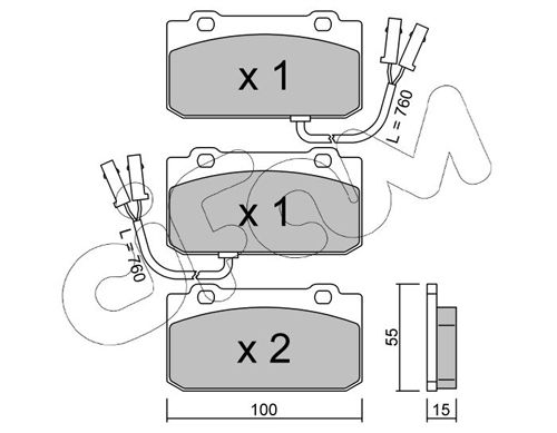 CIFAM 822-040-1 Brake Pad Set, disc brake