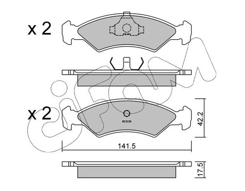 CIFAM 822-043-0 Brake Pad Set, disc brake