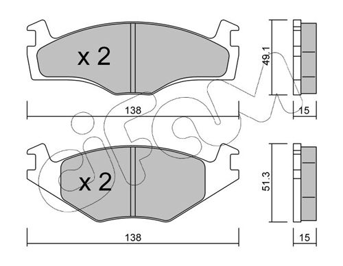 CIFAM 822-045-0 Brake Pad Set, disc brake