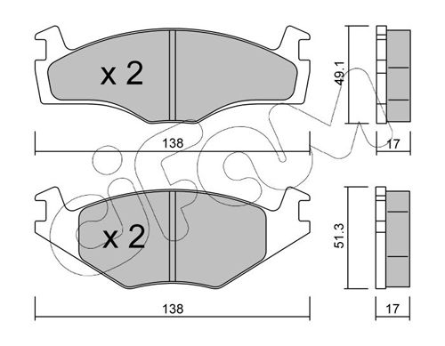 CIFAM 822-045-2 Brake Pad Set, disc brake