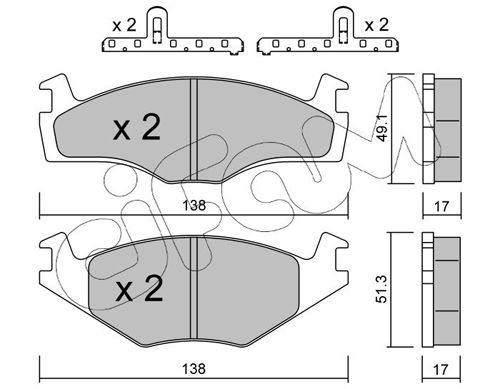 CIFAM 822-045-2K Brake Pad Set, disc brake