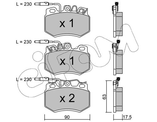 CIFAM 822-049-0 Brake Pad Set, disc brake