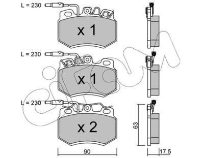 Brake Pad Set, disc brake CIFAM 822-049-0