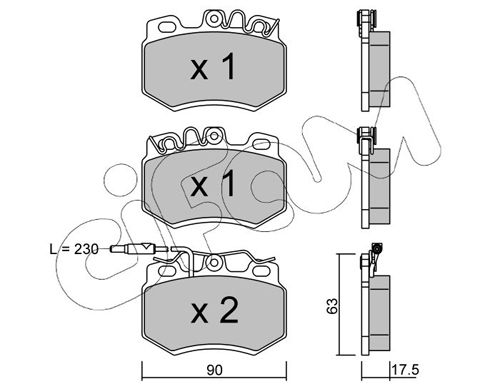 CIFAM 822-049-1 Brake Pad Set, disc brake