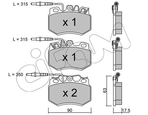 CIFAM 822-049-2 Brake Pad Set, disc brake