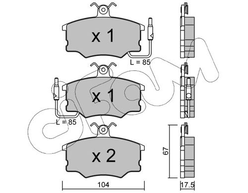 CIFAM 822-053-0 Brake Pad Set, disc brake