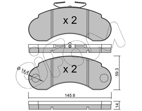 CIFAM 822-055-0 Brake Pad Set, disc brake