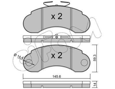 Brake Pad Set, disc brake CIFAM 822-055-0