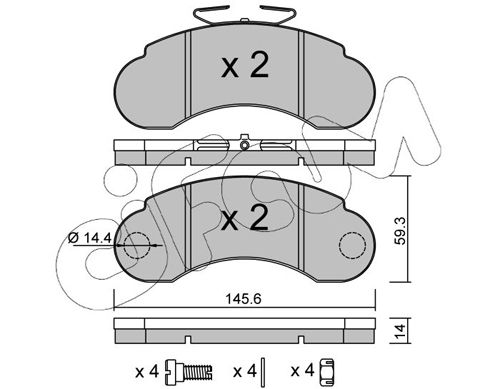 CIFAM 822-055-1 Brake Pad Set, disc brake