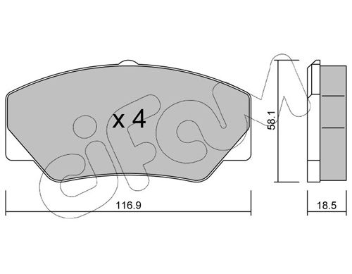 CIFAM 822-056-0 Brake Pad Set, disc brake