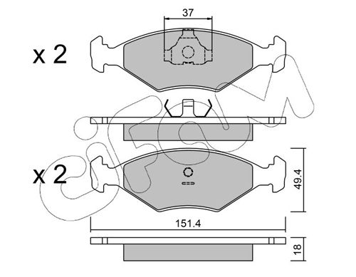 CIFAM 822-057-2 Brake Pad Set, disc brake