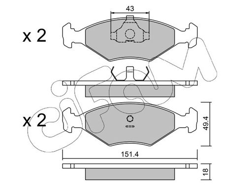 CIFAM 822-057-3 Brake Pad Set, disc brake