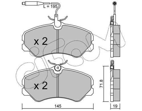CIFAM 822-058-1 Brake Pad Set, disc brake