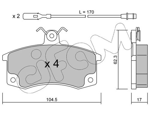 CIFAM 822-062-1 Brake Pad Set, disc brake