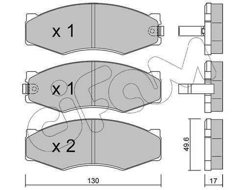 CIFAM 822-066-1 Brake Pad Set, disc brake