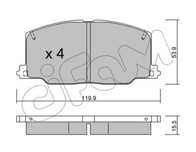 Brake Pad Set, disc brake CIFAM 822-067-0