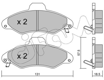 Brake Pad Set, disc brake CIFAM 822-071-1