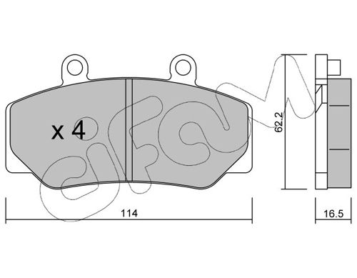 CIFAM 822-075-0 Brake Pad Set, disc brake