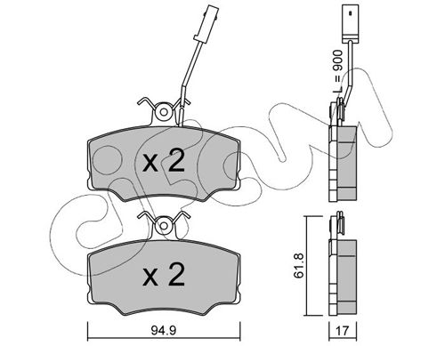 CIFAM 822-076-0 Brake Pad Set, disc brake