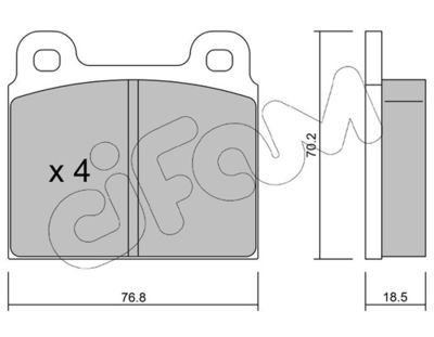Brake Pad Set, disc brake CIFAM 822-078-0
