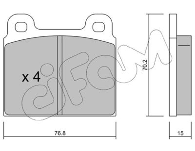 Brake Pad Set, disc brake CIFAM 822-078-1