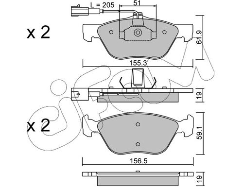 CIFAM 822-083-1 Brake Pad Set, disc brake