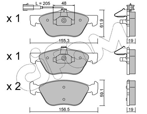 CIFAM 822-083-2 Brake Pad Set, disc brake