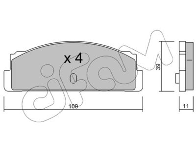 Brake Pad Set, disc brake CIFAM 822-086-0