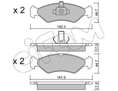 Brake Pad Set, disc brake CIFAM 822-088-0