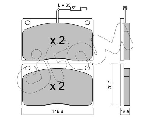 CIFAM 822-089-1 Brake Pad Set, disc brake