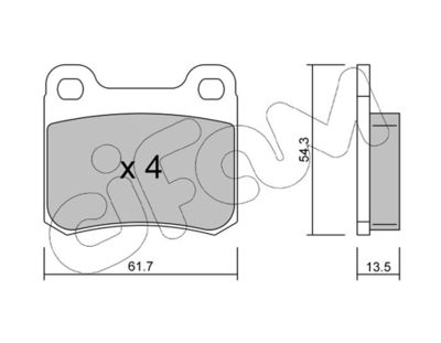 Brake Pad Set, disc brake CIFAM 822-092-0