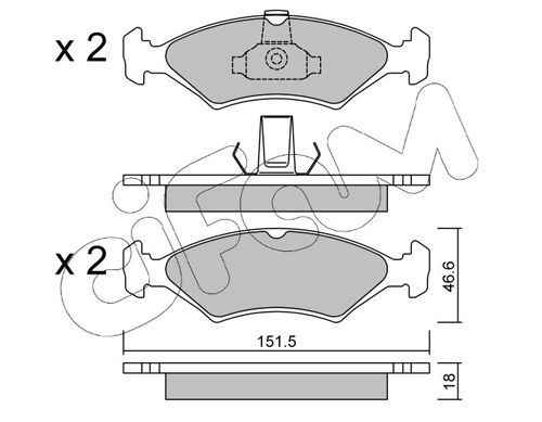 CIFAM 822-093-0 Brake Pad Set, disc brake