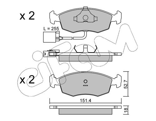 CIFAM 822-094-1 Brake Pad Set, disc brake