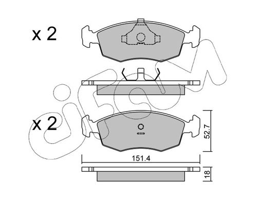 CIFAM 822-094-2 Brake Pad Set, disc brake