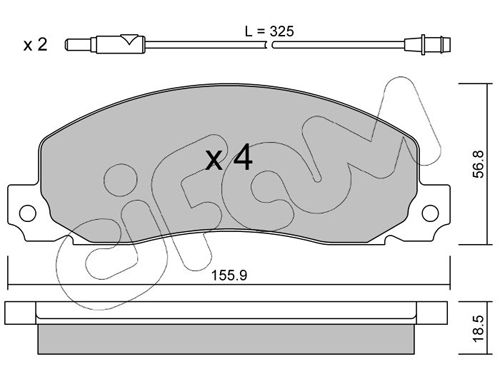 CIFAM 822-098-0 Brake Pad Set, disc brake