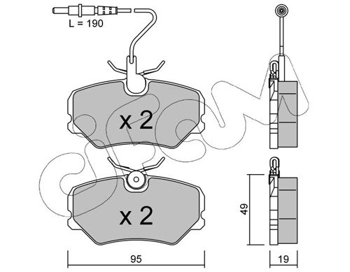 CIFAM 822-099-0 Brake Pad Set, disc brake