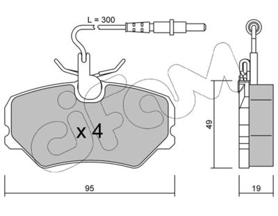 Brake Pad Set, disc brake CIFAM 822-099-1