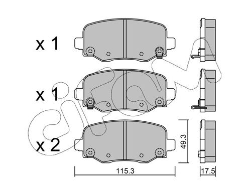 CIFAM 822-1002-1 Brake Pad Set, disc brake