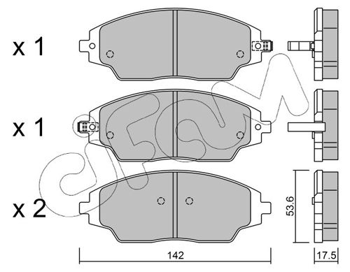 CIFAM 822-1008-0 Brake Pad Set, disc brake