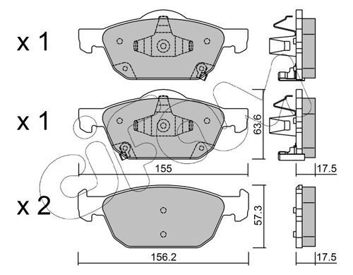 CIFAM 822-1009-0 Brake Pad Set, disc brake