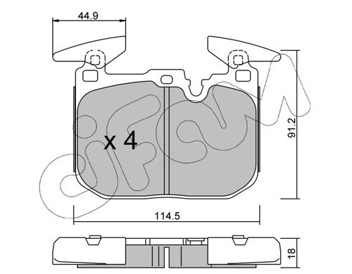 CIFAM 822-1015-0 Brake Pad Set, disc brake