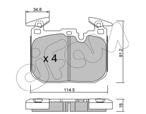 CIFAM 822-1015-1 Brake Pad Set, disc brake