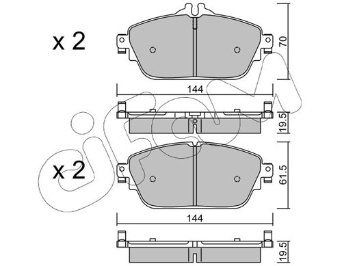 CIFAM 822-1017-0 Brake Pad Set, disc brake