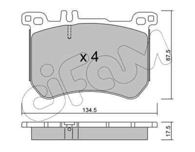 Brake Pad Set, disc brake CIFAM 822-1021-0