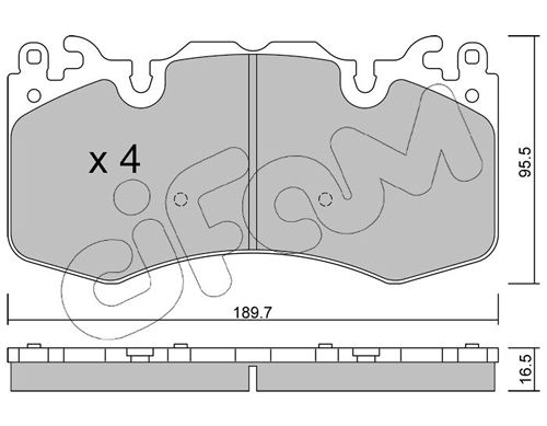 CIFAM 822-1024-0 Brake Pad Set, disc brake