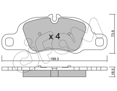 Brake Pad Set, disc brake CIFAM 822-1027-0