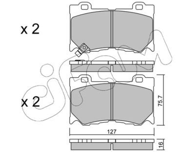 Brake Pad Set, disc brake CIFAM 822-1029-0