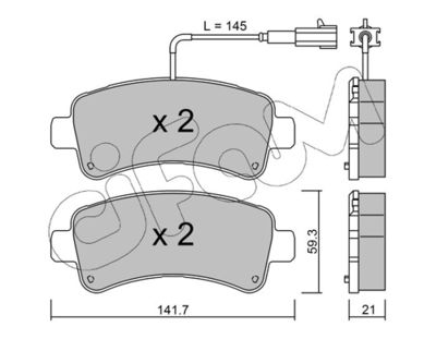 Brake Pad Set, disc brake CIFAM 822-1033-0
