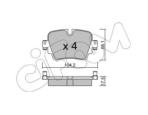 CIFAM 822-1036-0 Brake Pad Set, disc brake