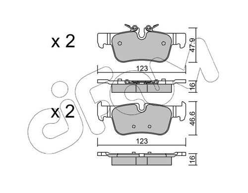 CIFAM 822-1038-0 Brake Pad Set, disc brake